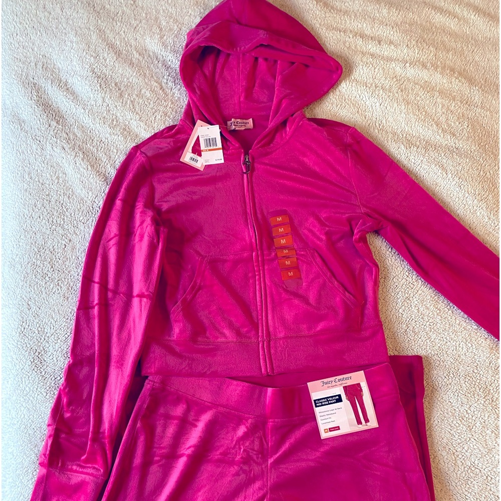 COPY - Juicy Couture Bling Velour Track Suit -Pink(Size M) 💖💖Offers Welcome💖💖 - Picture 13 of 16